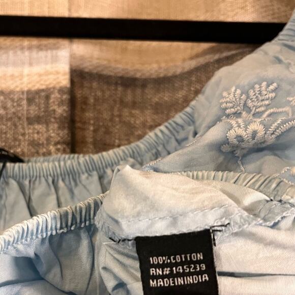 Sim‎ & Sam Blue Chambray Crop Top Size XL - Picture 8 of 8